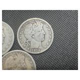 (3) Barber Half Dollars