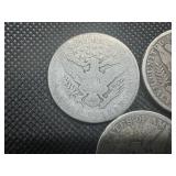 (3) Barber Half Dollars