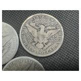 (3) Barber Half Dollars