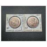 (2) Summer Olympic Commemorative Medallions