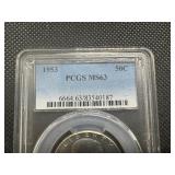 1953 Graded Franklin Half Dollar. PCGS MS63
