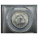 1953 Graded Franklin Half Dollar. PCGS MS63