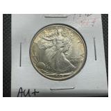 1942 High Grade Walking Liberty Half. AU+ or Better