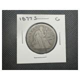 1877 S Seated Half Dollar