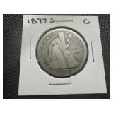 1877 S Seated Half Dollar