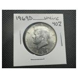 1969 D Uncirculated Kennedy 40% Half