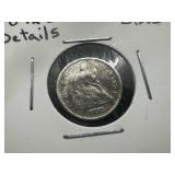 1872 S Half Dime Type 4 "s" below bow