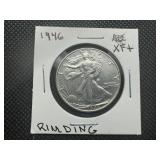 1946 XF+ Walking Liberty Half