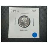 1941 D High Grade Mercury Dime. AU or Better.