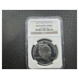 1990 S PF69 IKE Commemorative Dollar NGC