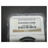 1990 S PF69 IKE Commemorative Dollar NGC