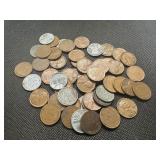 50 Mixed Wheat Cents