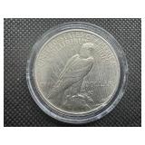 1927 D Semi-Key Date Peace Dollar AU Strong Luster