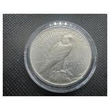 1927 D Semi-Key Date Peace Dollar AU Strong Luster