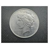 1927 D Semi-Key Date Peace Dollar AU Strong Luster