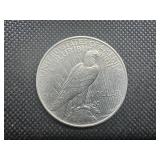 1927 D Semi-Key Date Peace Dollar AU Strong Luster