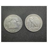 (2) Silver Half Dollars