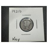 1921 D Key Date Mercury Dime