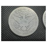 (2) Barber Half Dollars