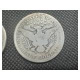 (2) Barber Half Dollars