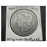 1884 S Key Date Morgan Dollar. Original Surfaces. Sigma Verified .90 Pre 1900