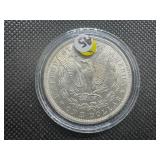 1884 O AU+ Morgan Dollar. Original Surfaces, Sigma Verified .90 Fine Pre 1900