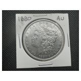 1880 AU Morgan Dollar. Original Surfaces, Sigma Verified .90 Pre 1900