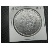 1880 AU Morgan Dollar. Original Surfaces, Sigma Verified .90 Pre 1900