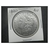 1880 AU Morgan Dollar. Original Surfaces, Sigma Verified .90 Pre 1900