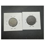 1870 XF Cinco Centimos + 1957 5 Pesetas