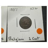 (2) XF Belgian Coins from the 1800s