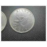 (2) .999 Sunshine Mint 1/2 oz Rounds