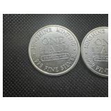 (2) .999 Sunshine Mint 1/2 oz Rounds