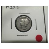 Semi Key 1918S + 1920 D Mercury Dimes
