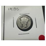 Semi Key 1918S + 1920 D Mercury Dimes
