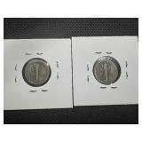 Semi Key 1918S + 1920 D Mercury Dimes