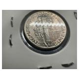 1944 D AU Mercury Dime