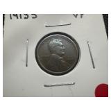 1913 S VF Semi Key Lincoln Cent