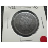 1853 VG Braided Hair Large Cent