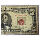 1963 Series Red Seal $5 Bill