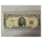 1963 Series Red Seal $5 Bill
