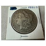 1881 O Morgan Silver Dollar