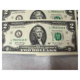 Ten Sequential $2 Bills