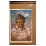 Signed Limited Edition Framed Print Princess Kaiulani by Daryl Waller 1980