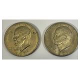 1971 No Mint Mark Eisenhower One Dollar Coins