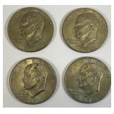 1974 No Mint Mark Eisenhower One Dollar Coins