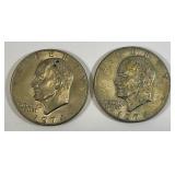 1974 No Mint Mark Eisenhower One Dollar Coins