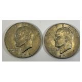 1974 No Mint Mark Eisenhower One Dollar Coins