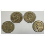 1974 No Mint Mark Eisenhower One Dollar Coins