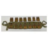 WWII 1944 Turkish Mauser 8mm (&.9) Ammo Belt With 14 Clips 5 Rounds Per Clip (70 Rounds Total)